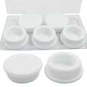 5Pcs Silicone Rubber Plug for 1 1/2 Inch Round Holes, White Waterproof Flexible Rubber Stopper Seal Button Plugs Tube Pipe End Caps Sink Overflow Bathtub Jet Covers