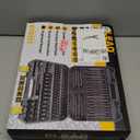 112-Piece Torx and Allen Bit Socket Set, 1/4", 3/8",1/2" Drive Bit Socket Set with Ratchet Wrench, Adapters, Extra Long & Tamper Proof torx/Hex/Ball End Hex/E-torx, SAE & Metric