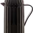 WOLFF - Bird Thermal Coffee Carafe - Hot or Cold Drinks, Plastic Exterior and Glass Insulation Lining Flask Coffee Dispenser, Thermal Bottle for Beverages, Tea and Water Pitcher- Black, 34floz/1L