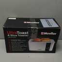 Mueller UltraToast Full Stainless Steel Toaster 4 Slice, Long Extra-Wide Slots for Bagels and Waffles, 6 Browning Levels, LED Display, Cancel/Defrost/Reheat Functions & Removable Tray, Kitchen Gadgets