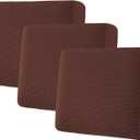 H.VERSAILTEX Super Stretch Individual Seat Cushion Covers Sofa Covers Couch Covers Slipcover Sets Thick Jacquard Textured Twill Fabric (3 Piece XL Sofa Cushion Covers, Burnt Brick)