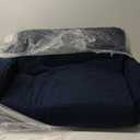 Kids Extra Wide Chairs for Toddler, 2-in-1 Toddler Soft Sherpa Couch Fold Out, Convertible Sofa to Lounger for Girls and Boys, Dark Blue (Large)