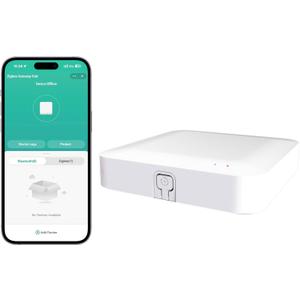 Tuya ZigBee 3.0 Hub/Wireless Gateway (Only 2.4Ghz), WiFi Smart Home Bridge Remote Controller,Work with Tuya ZigBee Smart Device, White