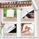 Kinlop 24 Inch x 20 Feet Double Primed Cotton Canvas White Canvas Roll for Oil and Acrylic Paint