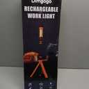 Rechargeable Camping Light with Stand 7ft Max Height, 15000mAh Portable Cordless LED Work Light, 5500 Lumen 6500/4500/3500K Dimmable Emergency Flashlight with Detachable Tripod, Orange