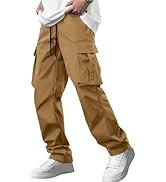 DOWMQ Men's Casual Cargo Pants Workout Sweatpants Joggers Stretch Hiking Drawstring Tactical Trousers, 2XL DOWMQ Men's Casual Cargo Pants Workout Sweatpants Joggers Stretch Hiking Drawstring Tactical Trousers, 2XL