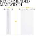 NICETOWN 100% Blackout Window Curtain Panels, Cold and Full Light Blocking Drapes with Black Liner for Nursery, 84 inches Drop Thermal Insulated Draperies (White, 2 Pieces, 52 Wide Each Panel)