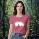 Hiking Shirts Women Nature T-Shirt Outdoor Camping Tee Tops (Pink, XXL)