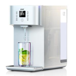 CF01 Reverse Osmosis Countertop Water Filter, 8 Stage Nano RO Water Filtration System, Home Water Purifier, 4:1 Pure to Drain Ratio, No Installation Required, White