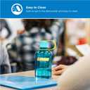 Nalgene 16 oz Narrow Mouth Water Bottle | Slim Cup Holder Size, BPA-Free, Durable & Leak Proof, Lightweight Travel Bottle, Seafoam