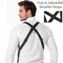 Double Shoulder Armpit Bag for Men, Fashion Leather Double Shoulder Straps Holster Wallet Adjustable Oxford Cloth Underarm