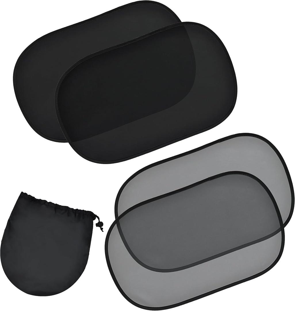 EcoNour Car Window Shades for Baby (2Pack) | Protects Baby from Window Sun & Heat | Sun Shade Side Windows for Kids | Automotive Sun Protection from UV | Child Safety Accessories | Medium - 20"x12"