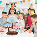 ELITEROO 4 Tier Round Cupcake Tower Stand for 50 Cupcakes, 360 Rotating Wood Cake Stand with Tiered Trays, Farmhouse Cookie Stand for Dessert Table Display for Wedding Birthday Baby Shower Tea Party