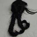 Long Straight Grape Red Wig Halloween Cosplay Costume Wig Women Anime Halloween Wig (Black)