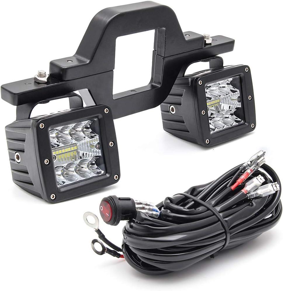 Chelhead Hitch Lights, 2PCS 3 inch Combo Backup Lights for Trucks with 2.5 inch Tow Hitch Mounting and Wiring Harness as Reverse Lights Compatible with Trucks SUV Pickup Tralier