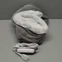 Electric Heated Blanket Throw Size 50"x60" - Dual-Sided with Microplush & Sherpa Fabric, 4 Heat Settings & 3 Hours Auto Off, Machine Washable - Light Gray