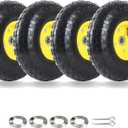 AR-PRO (4 Pack) 10" Pneumatic Tire and Wheel, 4.10/3.50-4, 5/8" Bearings, 4pk