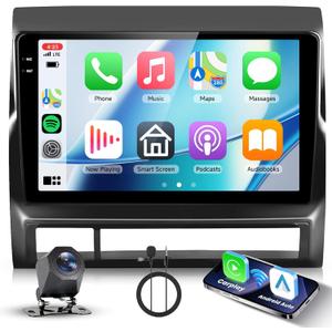 [4G+64G] Stereo for Toyota Tacoma 2005-2015 Android Car Radio with Wireless Carplay Android Auto, Hodozzy 9 inch Touch Screen with GPS, Mirror Link, Bluetooth, WiFi, 32EQ, FM/RDS Radio