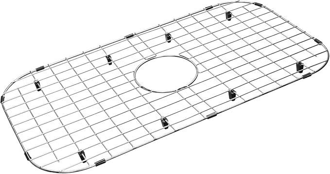 Serene Valley Sink Protector Grid 26-1/16" x 14-1/16", Centered Drain with Corner Radius 3-1/2", 304 Stainless Steel Material NLW2614C