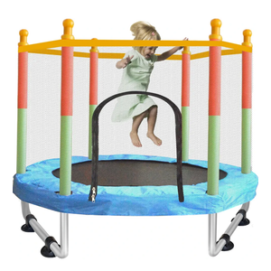 Toddler Trampoline for Kids Ages 1-8, 55'' Small Trampoline with Safety Enclosure Net, Indoor & Outdoor Baby Mini Trampolines, No-Gap Safe Design for Toddlers Jump, Gifts for Children & Boys & Girls