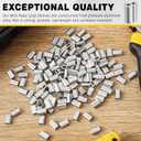 Yaocom 50 Pcs 1/4" Aluminum Crimping Loop Sleeve Cable Crimp Ferrules Wire Rope Sleeves for Diameter Wire Rope and Cable Line Ends