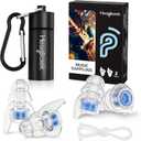 Hearprotek Concert Ear Plugs, 2Pairs Reusable high Fidelity Musician Ear Plugs for Concerts Loud Music-Noise Reduction Ear Protection earplugs for Rave,Festival,Music,Tinnitus Relief
