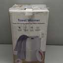 CWDOlROI Towel Warmer, 20L Large Towel Warmers for Bathroom, Towel Bucket Fits Up Two 40"X70" Oversized Towels, Bathrobes, Blankets, Towel Heater with LCD, 4 Timer Setting and Auto Shut Off(White)