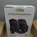 NutriChef 10-Piece Nonstick Kitchen Oven Baking Pans - Premium & Stylish Non-Stick Carbon Steel - Commercial Grade Restaurant Quality Metal Bakeware with Silicone Handles - Easy to Clean, NCSBS10S