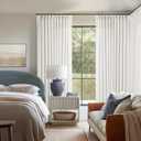 Pinch Pleated Linen 108 Inch Curtains 70 Inch Width for Living Room Divider Light Filtering Ivory Beige White Extra Wide Patio Curtains for Sliding Door Balcony Floor to Ceiling Picture Window 70x108