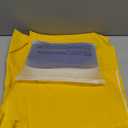 Xinnun 3 Pieces Halloween Yellow PVC Raincoat with Detachable Hood Blue Short Straight Wig Elastic Hair Net for Halloween (Medium)