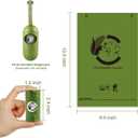 Certified Compostable Dog Poop Bags, 270 Count Landfill Friendly and Leakproof Waste Bags, Easy Open Unscented Forest Green Poop Bag for Dog, 15 Doggy Bags Per Roll (18 rolls)