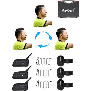 Referee Headset 3 Referees Talk Same time Football Wireless Headsets Coach Headset Soccer Communication System Sets