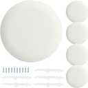 CP3540 Ceiling Cover Plate, Round Electrical Box Cover for 3-1/2" to 4" Holes - 5 Pcs (White)