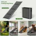 Foldable Dog Car Ramp Stairs, Lightweight Portable Pet Steps for Small, Medium & Large Dogs, Non-Slip SUV Dog Ladder for High Beds, Trucks & Cars, Supports Up to 150lbs