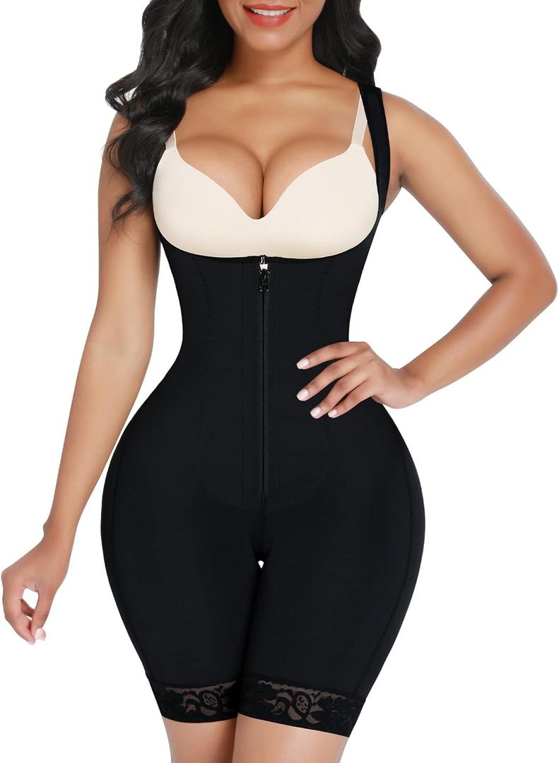 FeelinGirl Fajas Colombianas Shapewear for Women Tummy Control BBL Stage 2 Post Surgery Compression Body Shaper (Large, Black1)