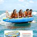 VEVOR Towable Tube for Boating, 4 Riders Inflatable Boat Tubes and Towables, 680 lbs Capacity Water Sport Towable Tube for Boat to Pull - with Fins, Full Nylon Cover, Padded Handles & Safety Valve