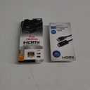 GE home electrical GE 4K HDMI Cable, 3 ft. HDMI 2.0 High Speed 18 Gbps with Ethernet, 4K 60Hz, 1440p 1080p 120Hz, HDR, for HDTV, Streaming, Blu-ray, Gaming, PS4 Pro PS5 Xbox, 34474