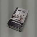 BESTTEN 2 Pack 4-Way Decorator Wall Light Switch with Wallplate, 15A 120/277V, On/Off Paddle Rocker Interrupter, Self-Grounding, UL Listed, White