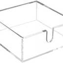 Cocktail Napkin Holder, Acrylic Napkin Caddy for Table, Square Napkin Dispenser for Bar, Kitchen, Party, Dinner, 5.5x5.5x2" (Clear) 2 PCS