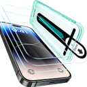 ESR 3 Pack for iPhone 14 Pro Max Screen Protector, [9H Hardness] [Military Grade Shatterproof] Tempered Glass Film with Flawless Fit Tray