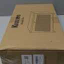 Kitsure Bread Box - Wooden Bread Box for Kitchen Countertop, Large Capacity Kitchen Countertop Organizer, Stylish Bread Storage with Window, Multi-functional Container, Black, 15.0"x8.3"x9.1" (1T)