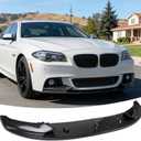 Front Bumper Lip Splitter Spoiler Fit for BMW 5 Series 528i/ 535i/ 535d/ 550i/ F10 M Sport 2011-2016 (M Sport Model Only), Carbon Fiber Style 4pcs Air Chin Body Kit Exterior Accessories