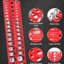 57 Pcs Nut and Bolt Thread Checker - 21 Standard + 17 Metric Thread Gauges | 19 Drill Bit Gauges, Wall-Mountable Bolt Size Finder for Fastener & Drill Bit Identification