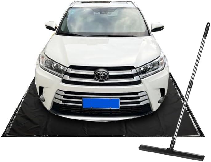 Garage Floor Mat (7'9 "x 18"), PVC Containment Mat, Anti Slip Garage Floor Pad - Provides Heavy-Duty Waterproof Protection for Cars, Preventing Rain,Snow and Mud