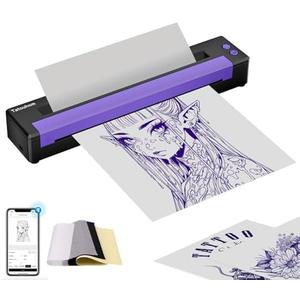 Tatouhom Tattoo Stencil Printer, Bluetooth Stencil Machine for Tattooing, Thermal Tattoo Printer with Transfer Paper for Tattoo Artists & Beginners, Compatible with Smartphone & PC