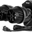 hygger 2100GPH Double Head Aquarium Wave Maker, Quiet 5W Aquarium Circulation Pump, with Strong Magnetic Suction Base, 360Adjustable Power Head, for 40~110 Gal Tank