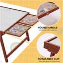 Puzzle Board 1500 Pieces,34.3x 26.5 Jigsaw Puzzle Table with 4 Drawers and Cover,Portable Board GameTable with Folding Legs for Adults and Teens(Walnut Color)