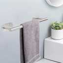 TocTen Self Adhesive Bathroom Towel Bar, Stick Towel Rack for Bathroom, Rustproof Stainless Steel Bath Towel Holder No Damage, Easy to Install Adhesive Towel Rod for Bathroom (Brushed Nickel, 16 Inch)