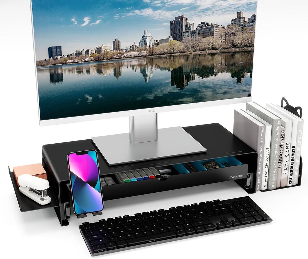 Metal Monitor Stand, Heavy Duty Desk Organizer Office furniture