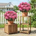Fake Geraniums Artificial Flowers for Outdoors Outside, 6 Bundles Pink Silk Geraniums Fake Flowers Plants UV Resistant Realistic Faux Flowers for Outdoor Planters Garden Balcony Yard Porch Indoor